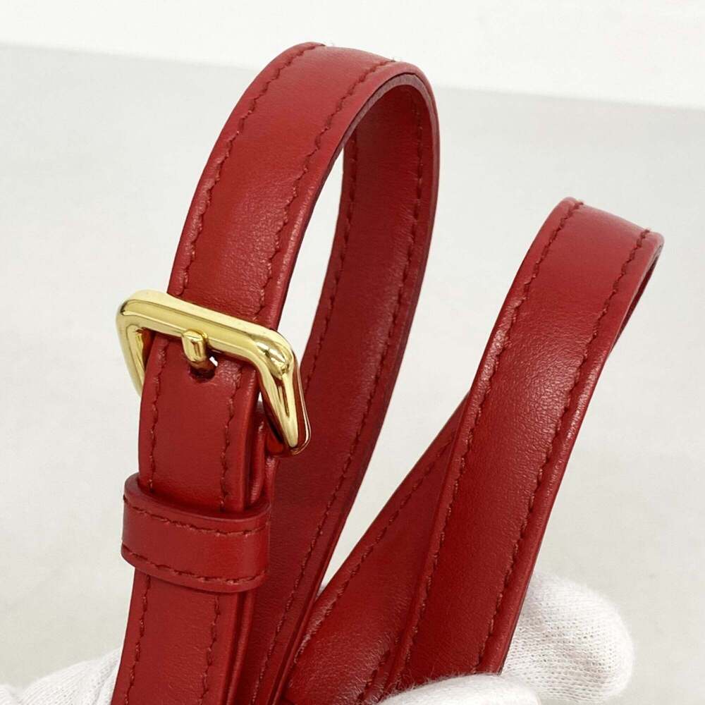 PRADA Red Leather Shoulder Bag - Picture 7 of 9